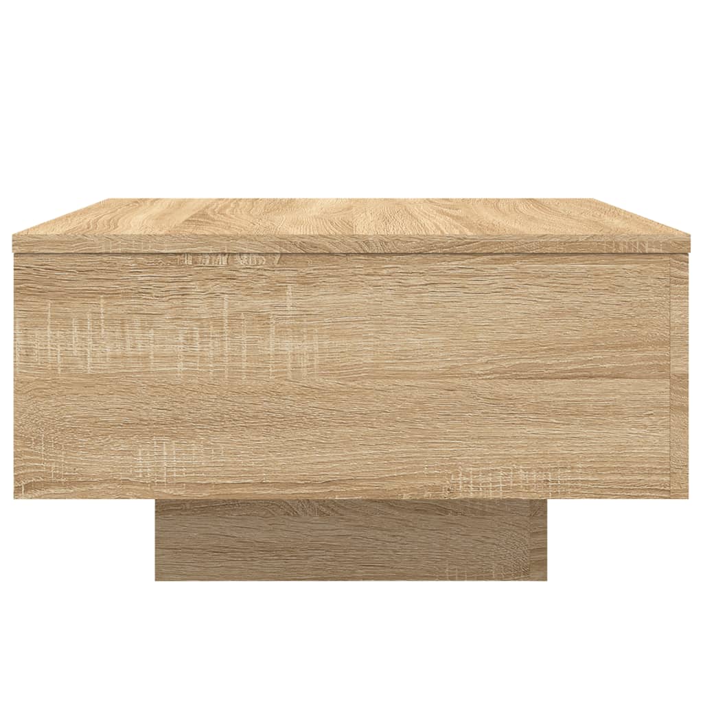 Mesa de centro con luces LED roble Sonoma 55x55x31 cm - 7