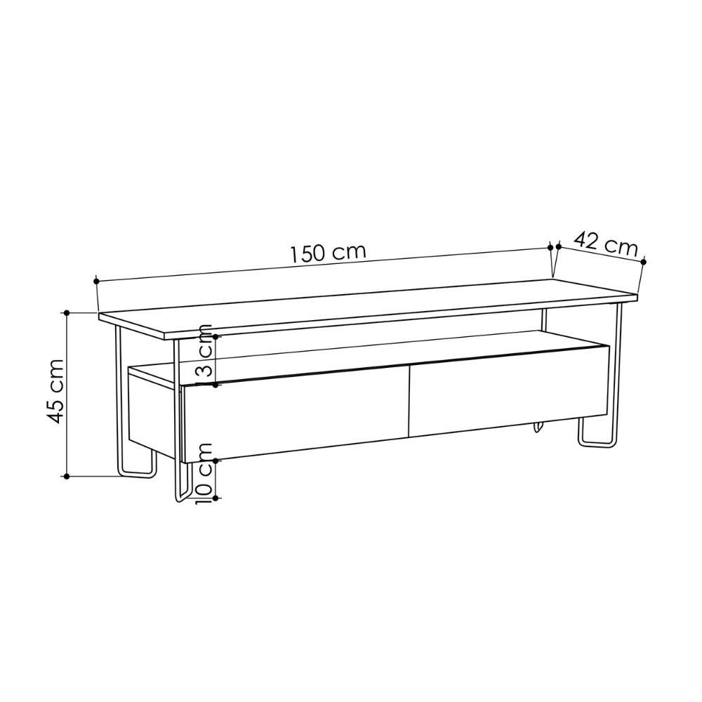 Tavolino da divano porta pc e riviste Edi colore bianco - 4