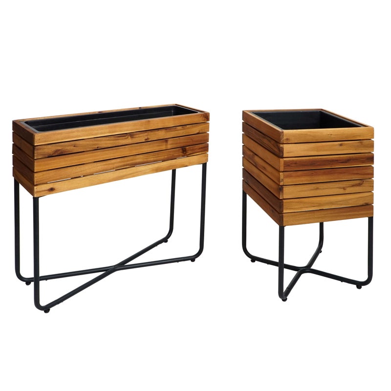 Zestaw 2 sztuk skrzynek na rośliny HWC-L25,