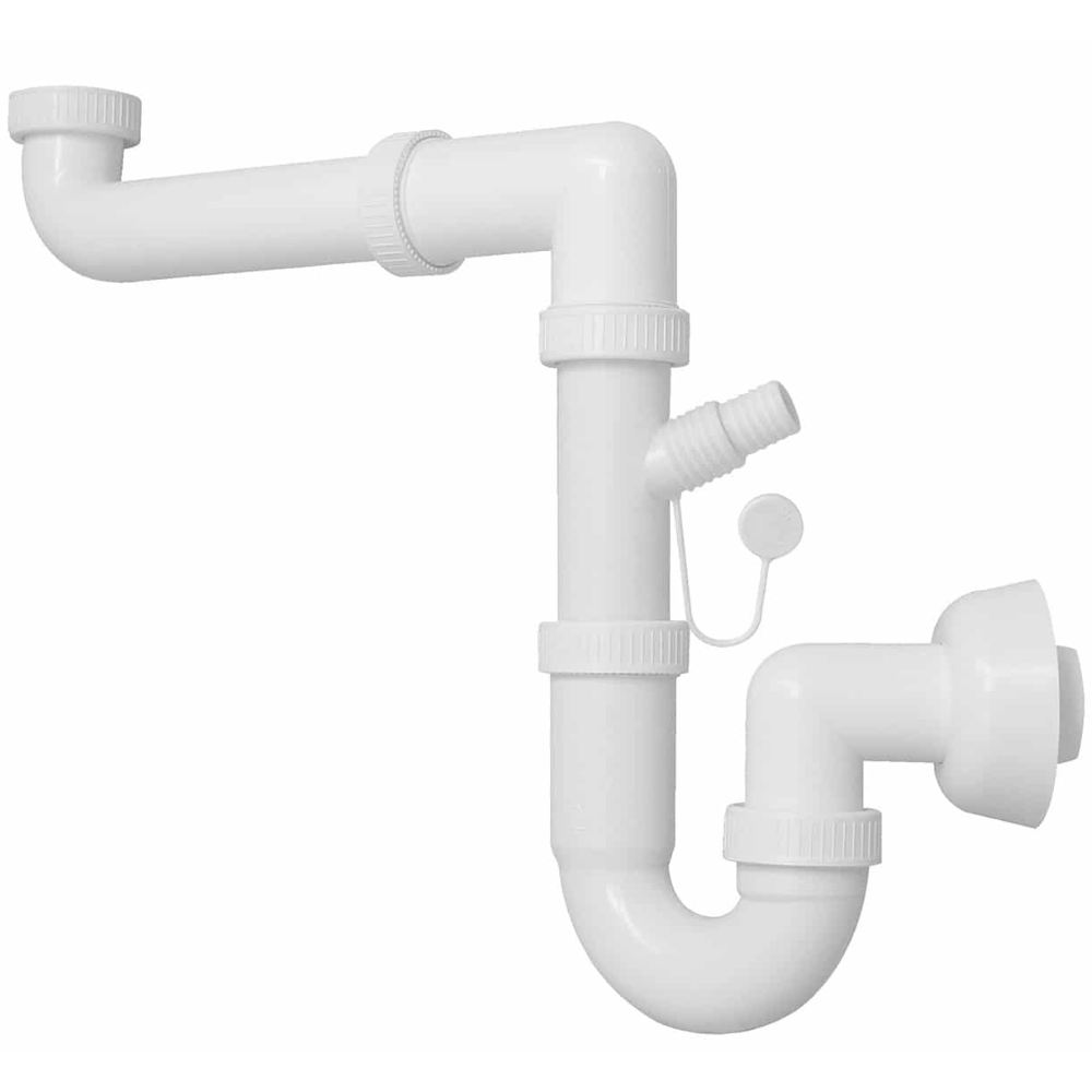 Nettoyant Universel Schläfer 4395310 | Siphon Universel Pour éviers 1"1/2 Avec Prise Siphon Lavabo 40mm