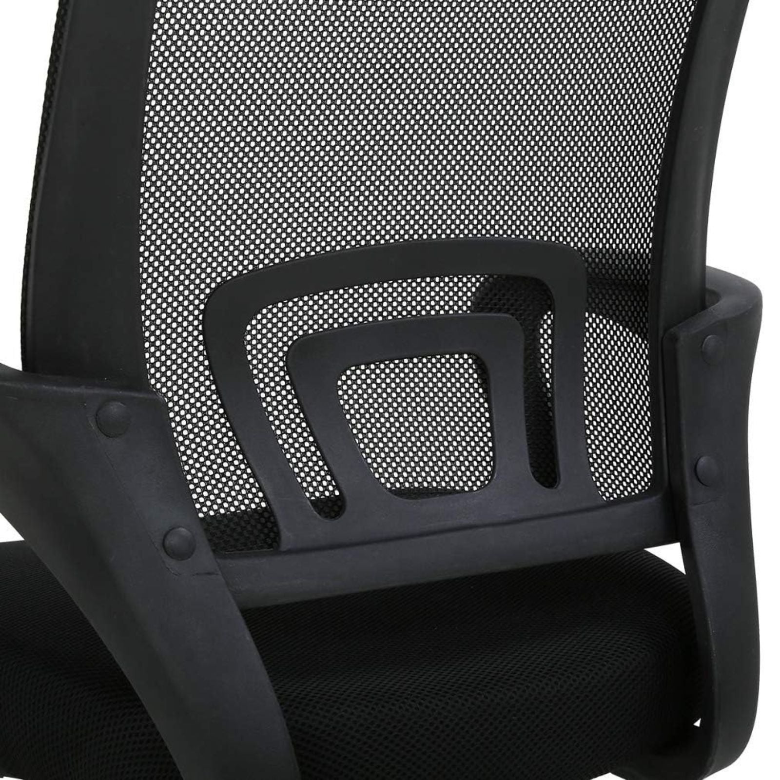 DASCK - Silla de Oficina Silla de Malla Altura Ajustable para Trabajo Silla Escritorio Ergonómica Giratoria - Pie Cromado - 5