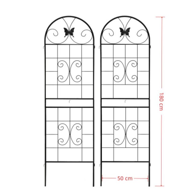 2.2 M Traliccio Giardino Piante Rampicanti, Kalolary Confezione da 4 Colorato a Forma di Farfalla in Metallo Antiruggine per Piante Rampicanti in Vaso per Giardino Esterno Fiori Ortaggi 2.2 M Traliccio Giardino Piante Rampicanti, Kalolary Confezione da 4 Colorato a Forma di Farfalla in Metallo Antiruggine per Piante Rampicanti in Vaso per Giardino Esterno Fiori Ortaggi