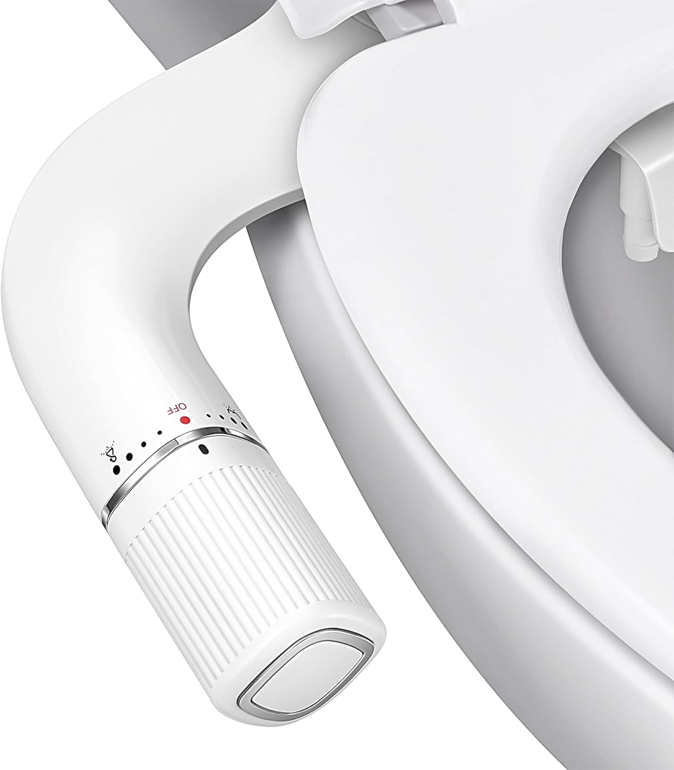 Bidet pośladkowy - podwójna dysza z regulowanym ciśnieniem wody - samoczyszczący, 1 szt., biały