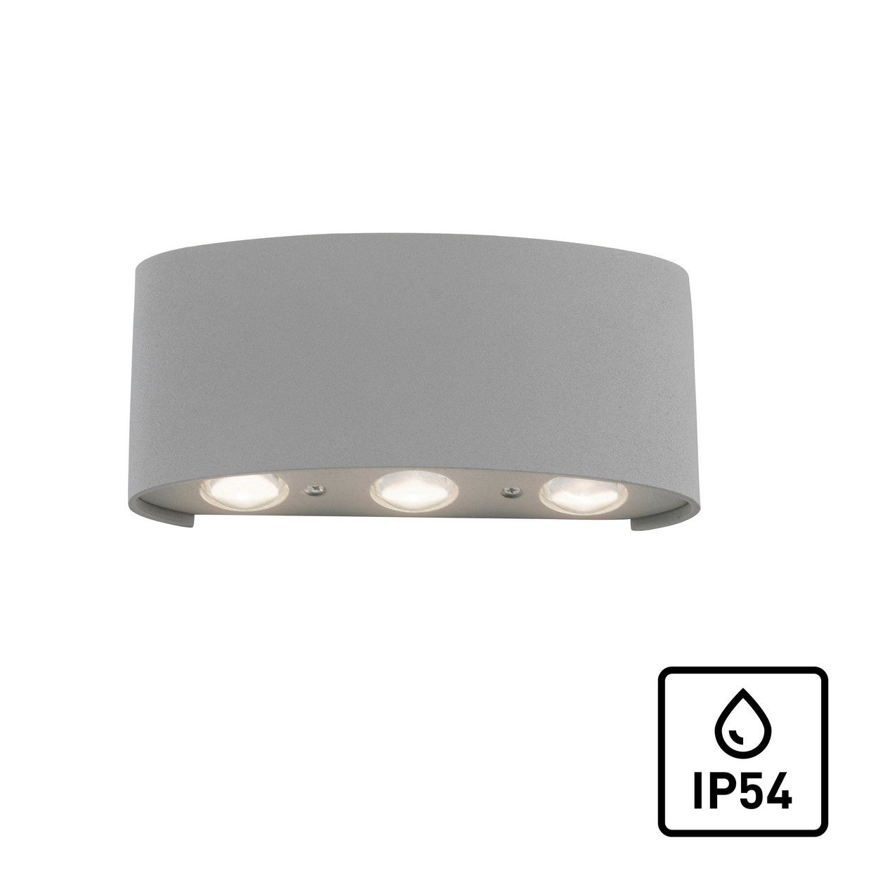 Kinkiet zewnętrzny CARLO LED 5W Ciepła biel 510lm srebrny wym: 8x17x4 cm IP54 Paul Neuhaus - 2