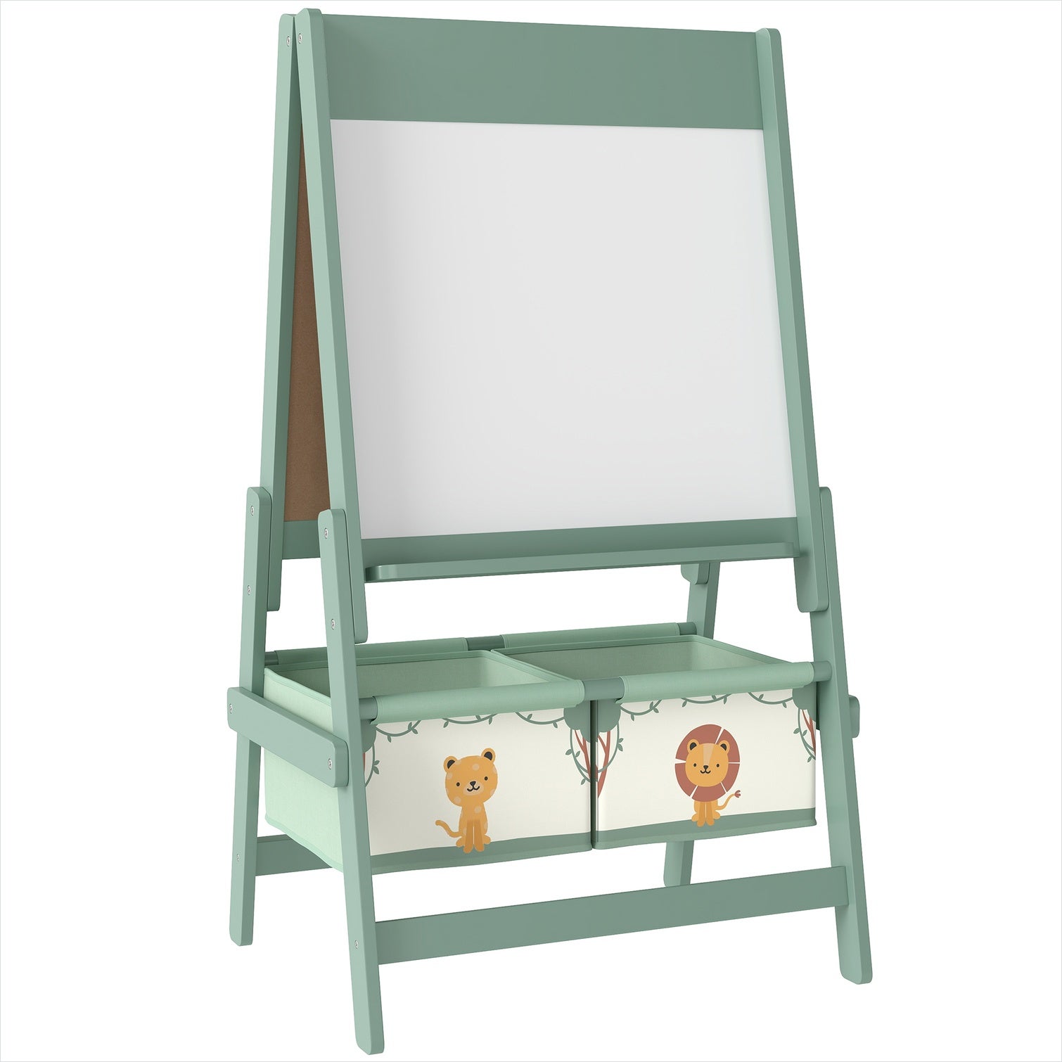 Chevalet de peinture enfant 3 en 1 avec tableau noir, tableau blanc et ...