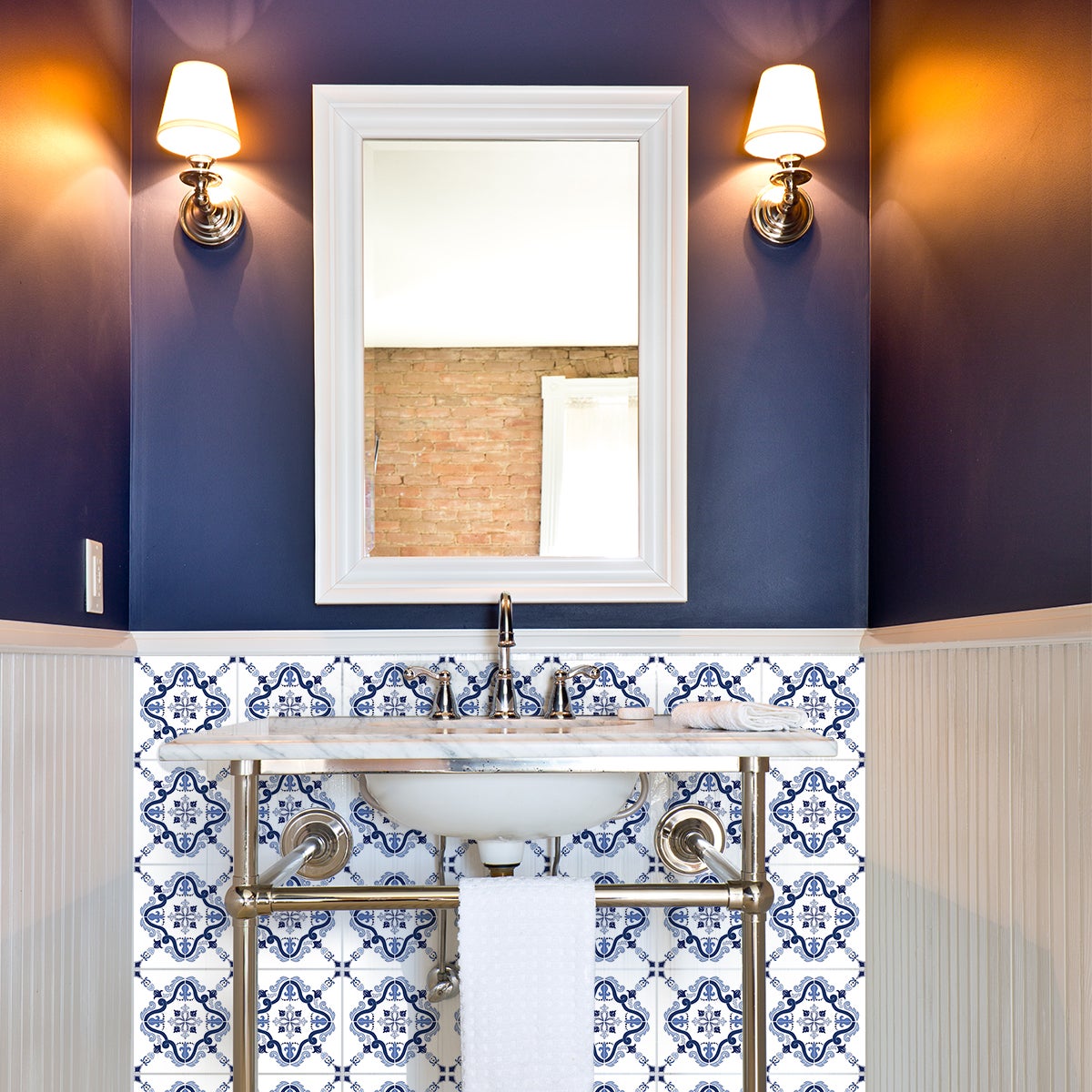 24 adesivi piastrelle di cemento azulejos Loicia - Sticker adesivo - adesivi murali - 24stickers15x15cm - 5