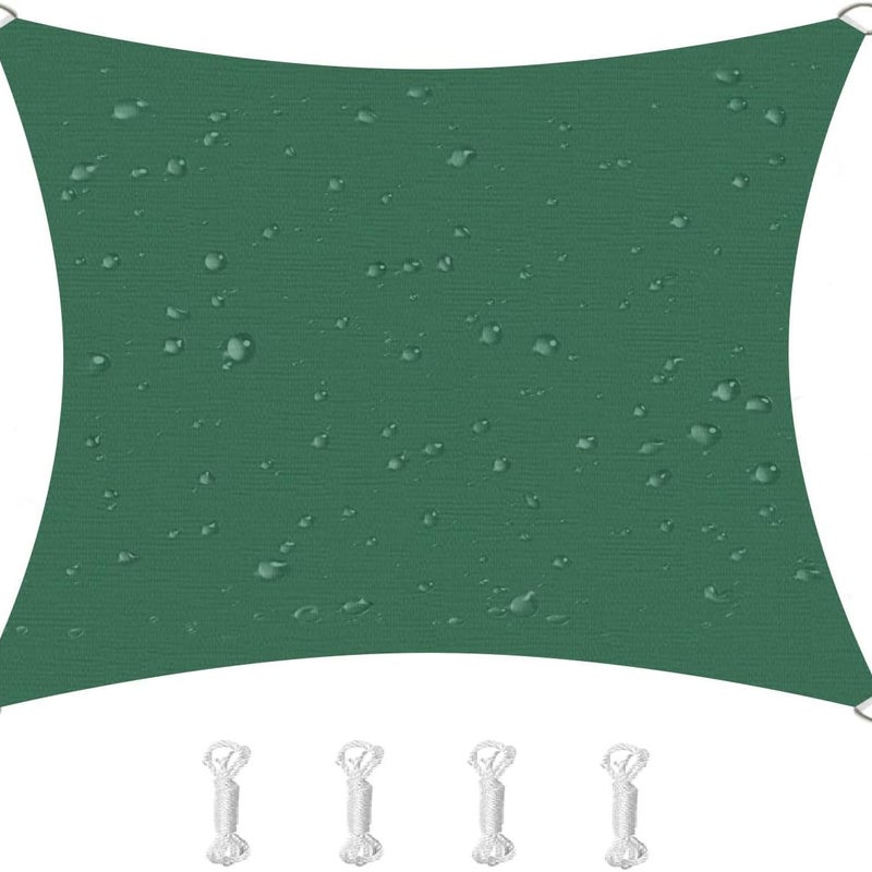 Żagiel przeciwsłoneczny kwadratowy, wodoodporny, wiatroszczelny, odporny na promieniowanie UV, odpowiedni na patio, do ogrodu, na taras, 2x2 m, ciemn