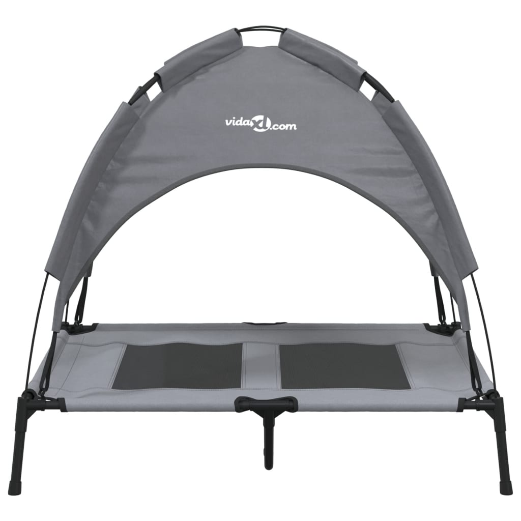 Cama para perros con dosel antracita tela oxford y acero vidaXL - 5