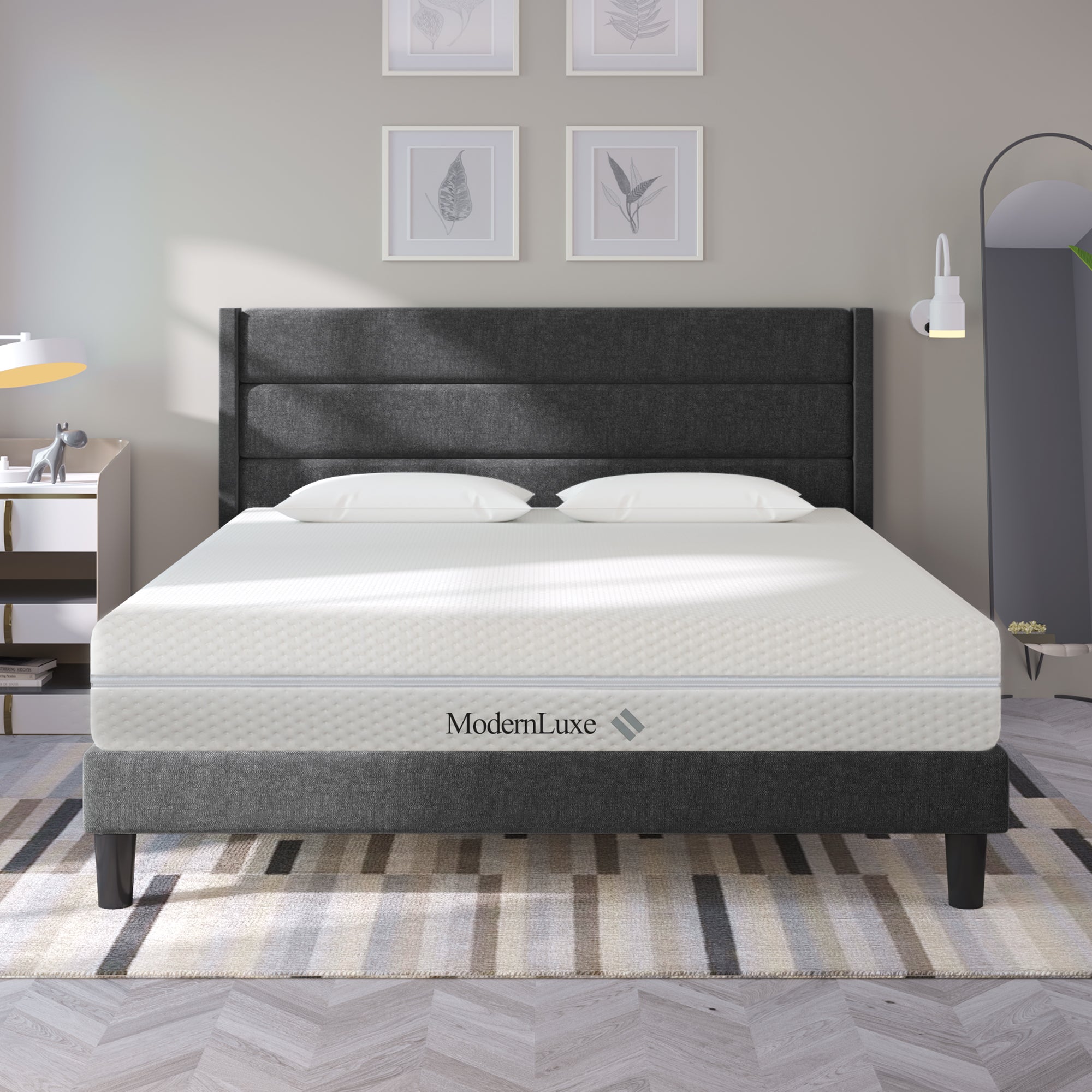 Materac z pianki zimnej 140x200 cm, materac z pianki komfortowej 7-strefowej, wys. 20 cm, H3, H2