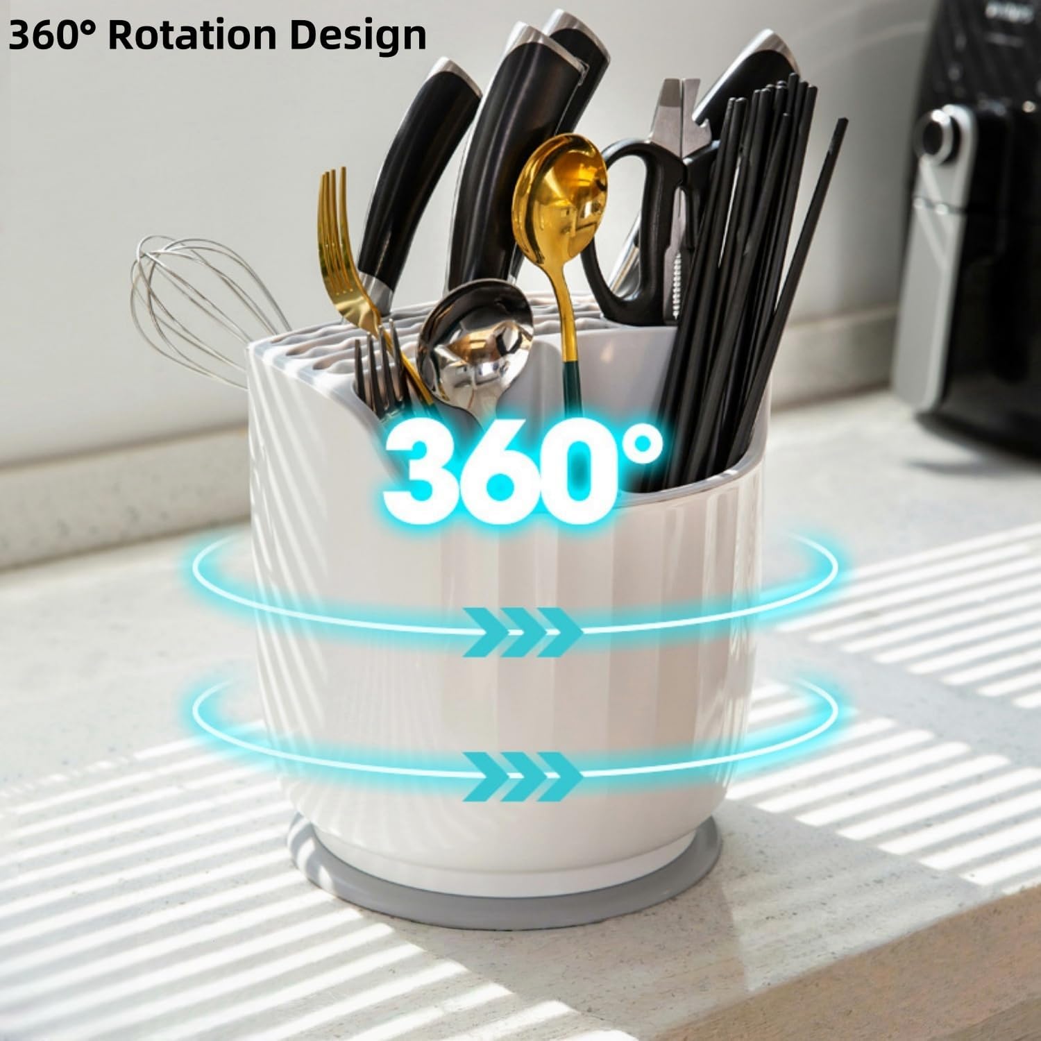 Porta Bacchette Minimalista In Acciaio Inox Con Fori Di Drenaggio – Contenitore Per Utensili Da Cucina – 10x10x13 Cm