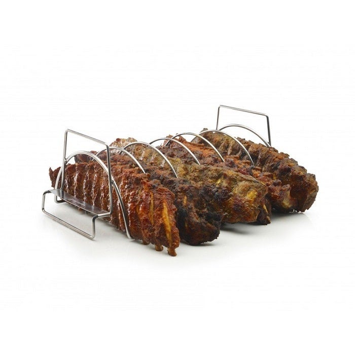 Supporto Per Costine Barbecue In Acciaio Inox - Griglia Verticale, 34.5x20x15cm, Barbecook - Foto 8