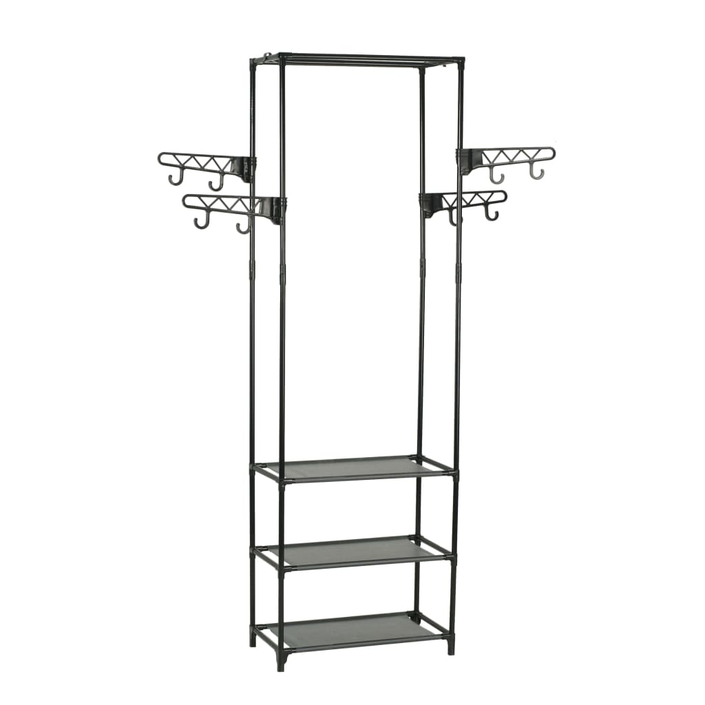 Porte-vêtements Acier et tissu non-tissé 55x28,5x175 cm Noir vidaXL - 2