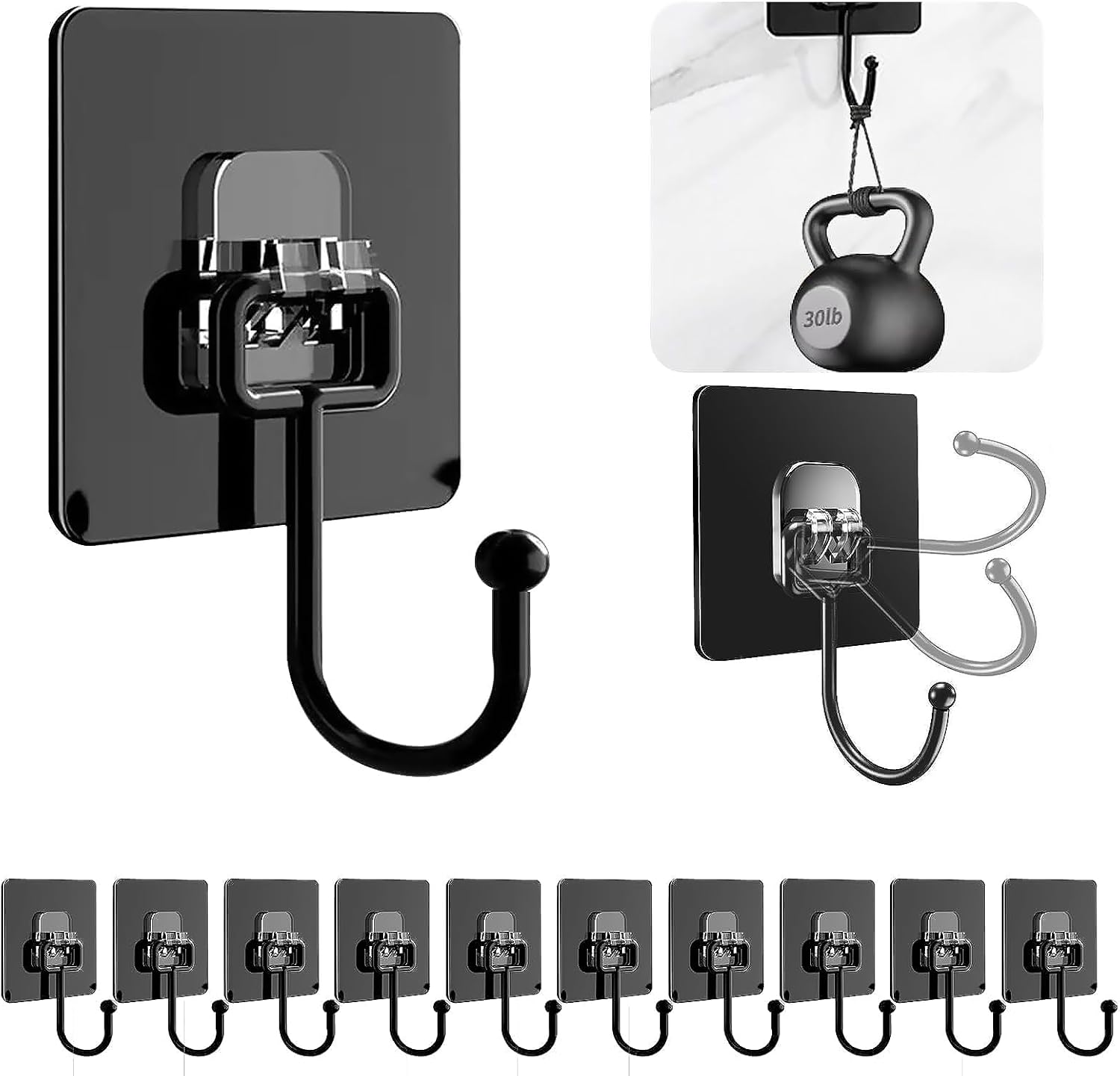 JOCXZI 4Pcs Accroche Torchon Auto-Adhésif - Porte Serviette Cuisine Et Salle De Bain Sans Percage