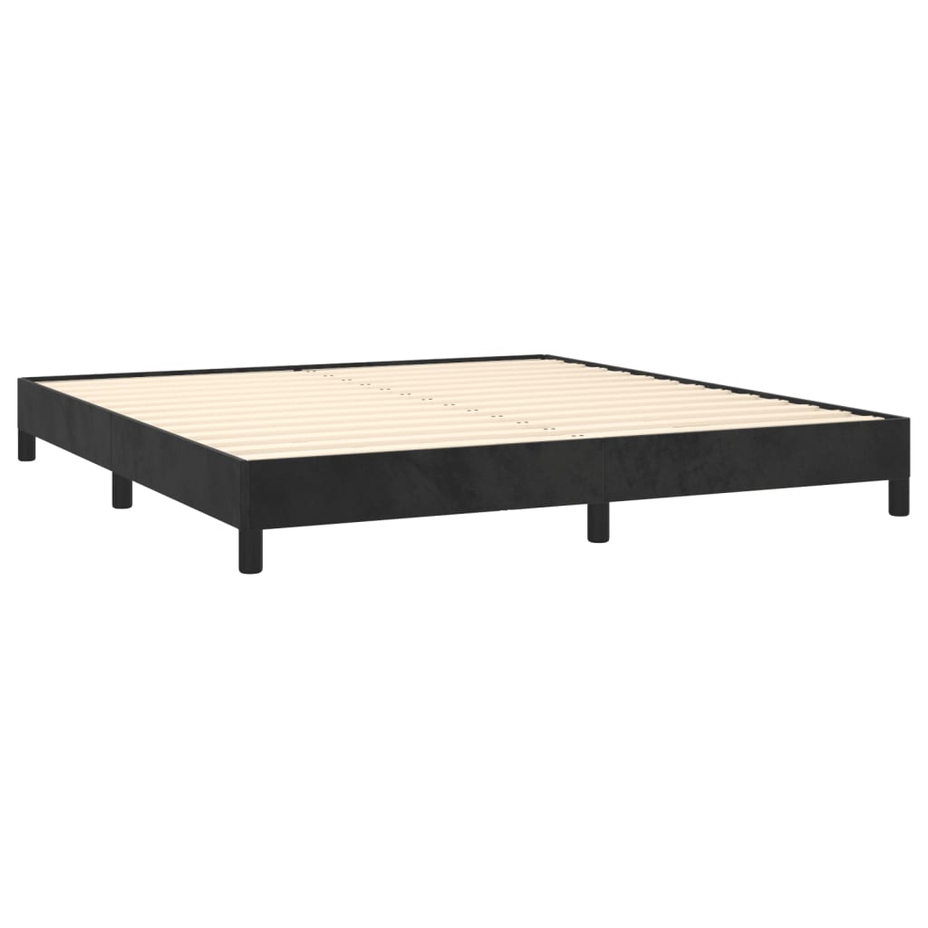 Cadre de lit sans matelas noir 180 x 200 cm velours - 4
