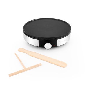 Crêpière Électrique Kitchencook Maxicrepe NX - Fonte Aluminium Anti-Adhésive, 1200W, Thermostat 90-220°C