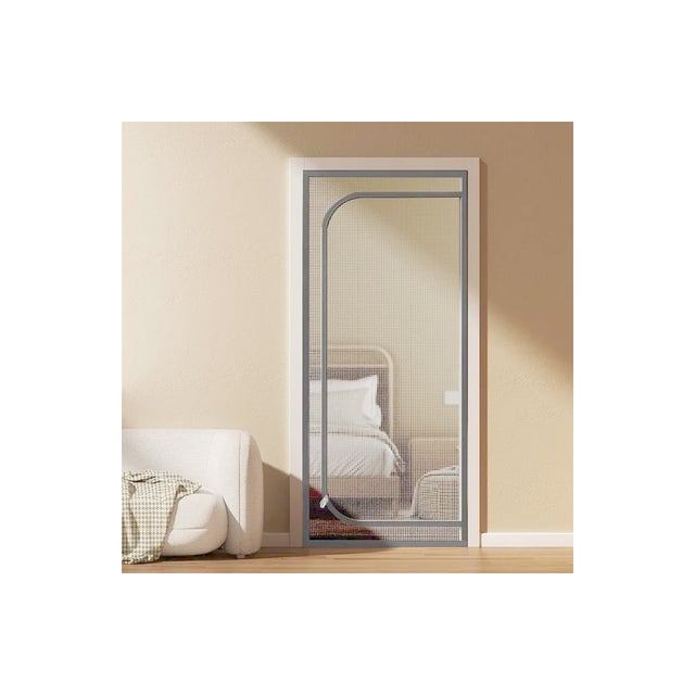 Gatera para balcón, malla resistente a mascotas, puerta de seguridad, 80 x 200 cm, color negro