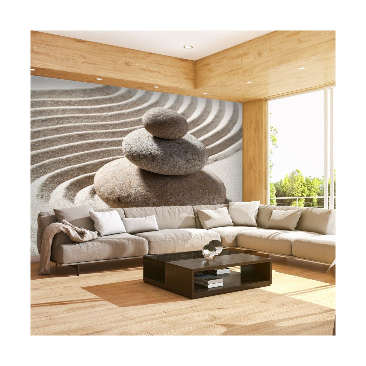 Papier Peint "Jardin Zen" 270 x 350 cm | Leroy Merlin