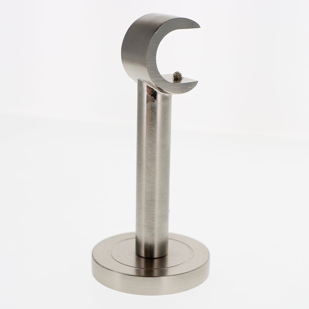 Suporte de parede 10cm para varões de cortina diâmetro 20mm em níquel mate - BOULET - 2