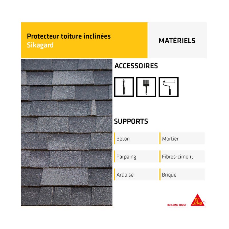 Peinture de protection SIKA Sikagard Protection Toiture inclinée - Beige - 4L - 5