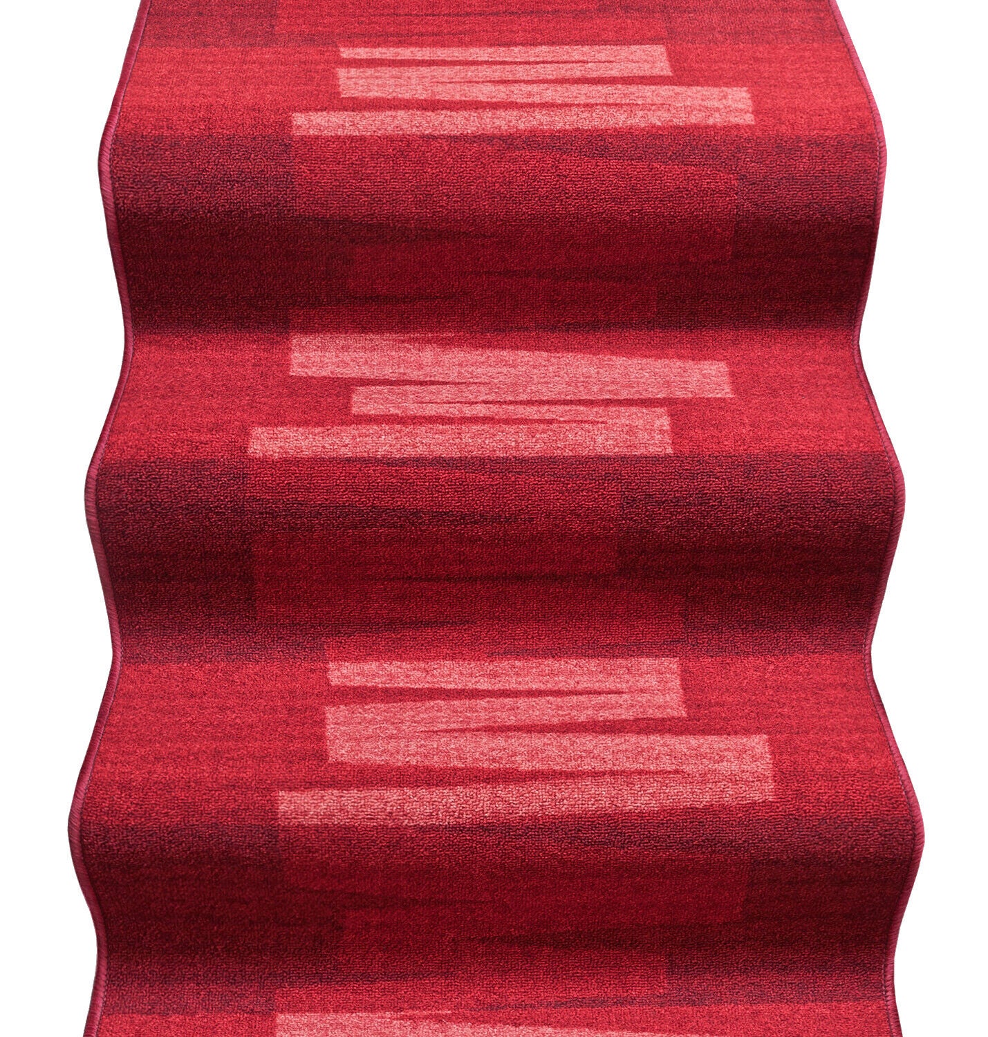Biegacz Schodowy 67x850 cm 100% Made in Italy Burta Korytarz Kroki Efekt Barokowy Burgundowy