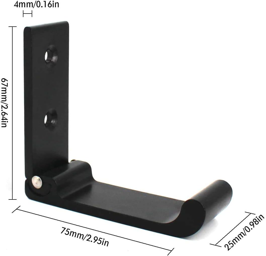 4 ganci da parete pieghevoli, gancio pieghevole a 90 gradi, ganci appendiabiti invisibili per camera da letto e bagno, nero | Leroy Merlin
