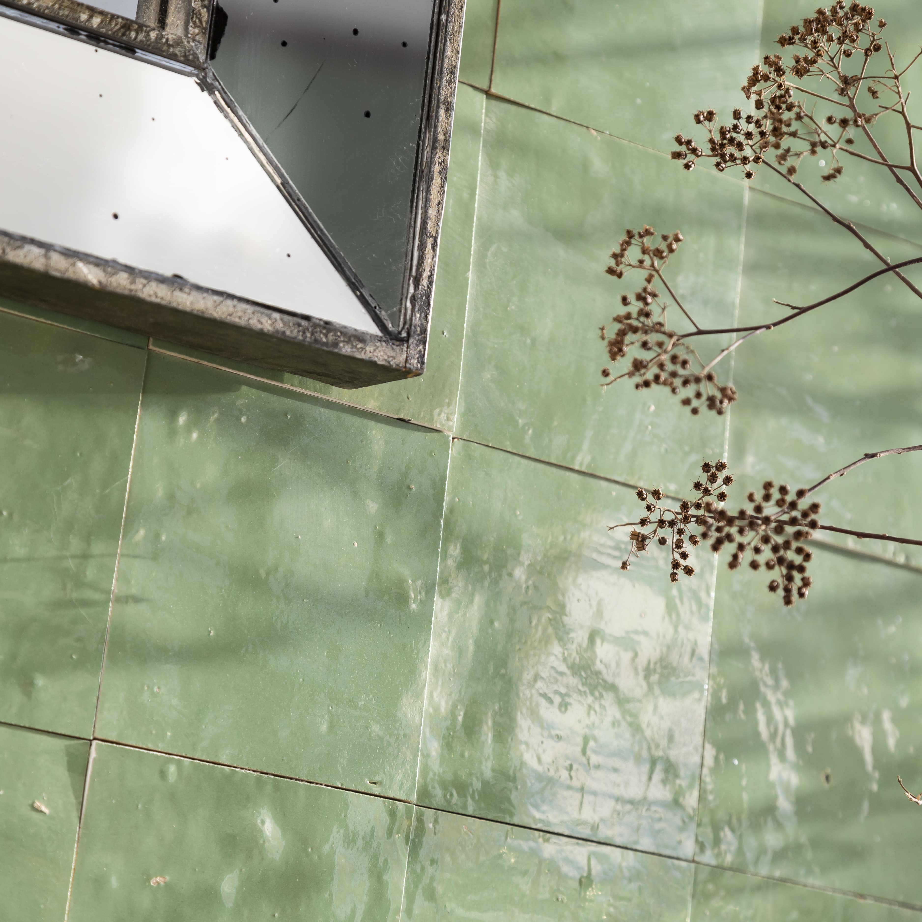 Carrelage Zellige Marocain Vert Amande 10x10 cm (vendu par 0,5 m²) - RO'MA NATURE - 7