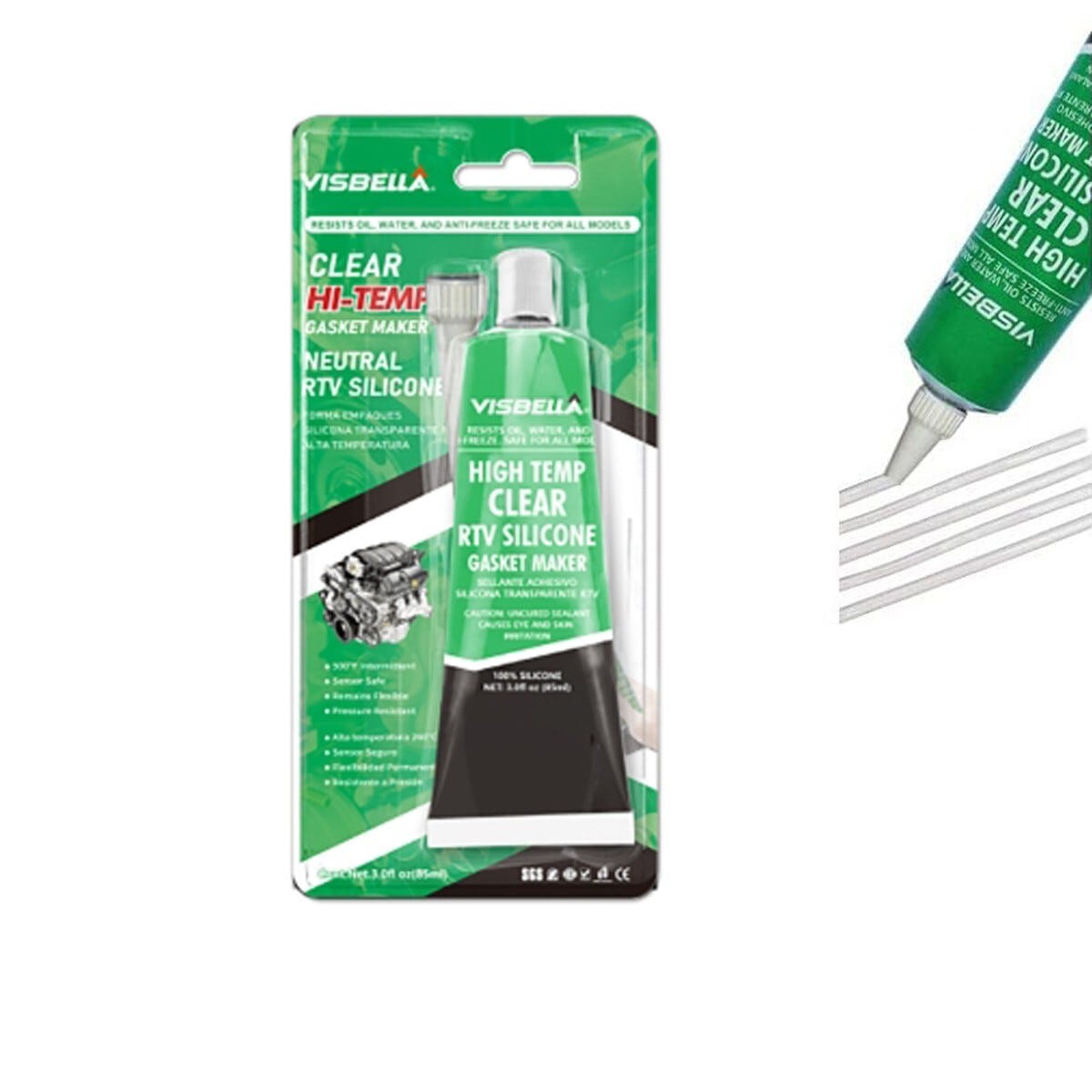 Silicone Alte Temperature WEILAOK - Sigillante Per Esterni, Doccia, Legno, Metallo E Vetro, 100ml - Foto 1