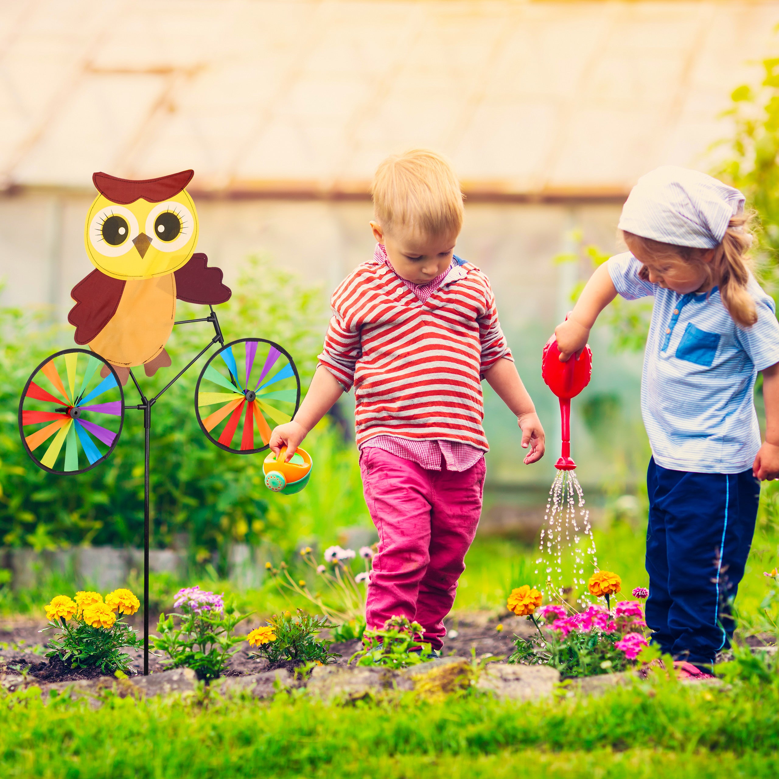 Girandola Decorativa Con Coccinella - Giochi Da Esterno Per Bambini, H 85 Cm, Colorata - Foto 10