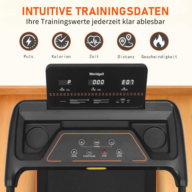 Tapis Roulant Elettrico Tapis Roulant Pieghevole Casa - Motore 4.0HP, Velocità 0-16km/h Tapis Roulant Elettrico Tapis Roulant Pieghevole Casa - Motore 4.0HP, Velocità 0-16km/h