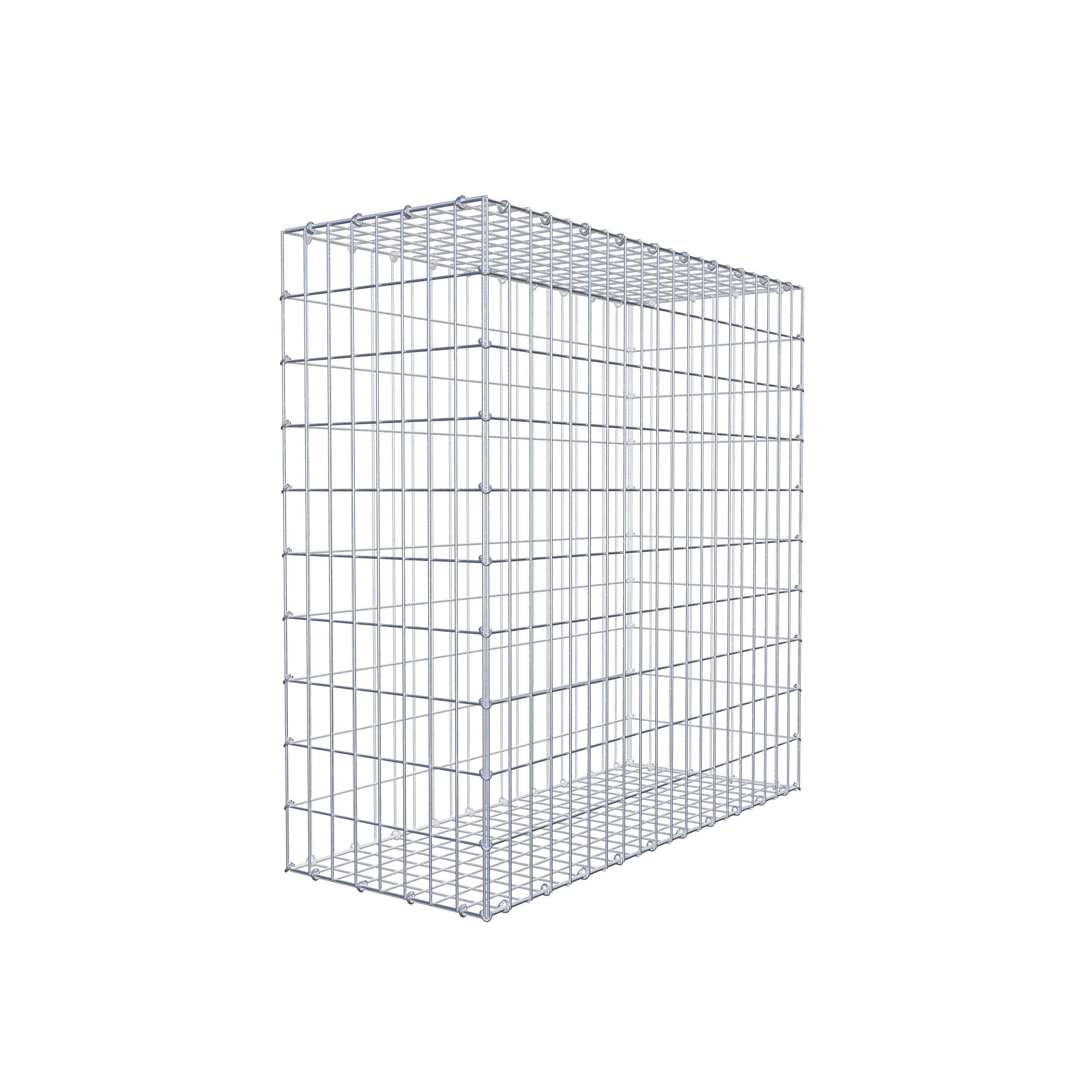 Gavión de acero galvanizado 100x100x40cm (LxAxP), malla 5 x 10cm, Anillo en C, jaula metálica para muro o jardín - 5
