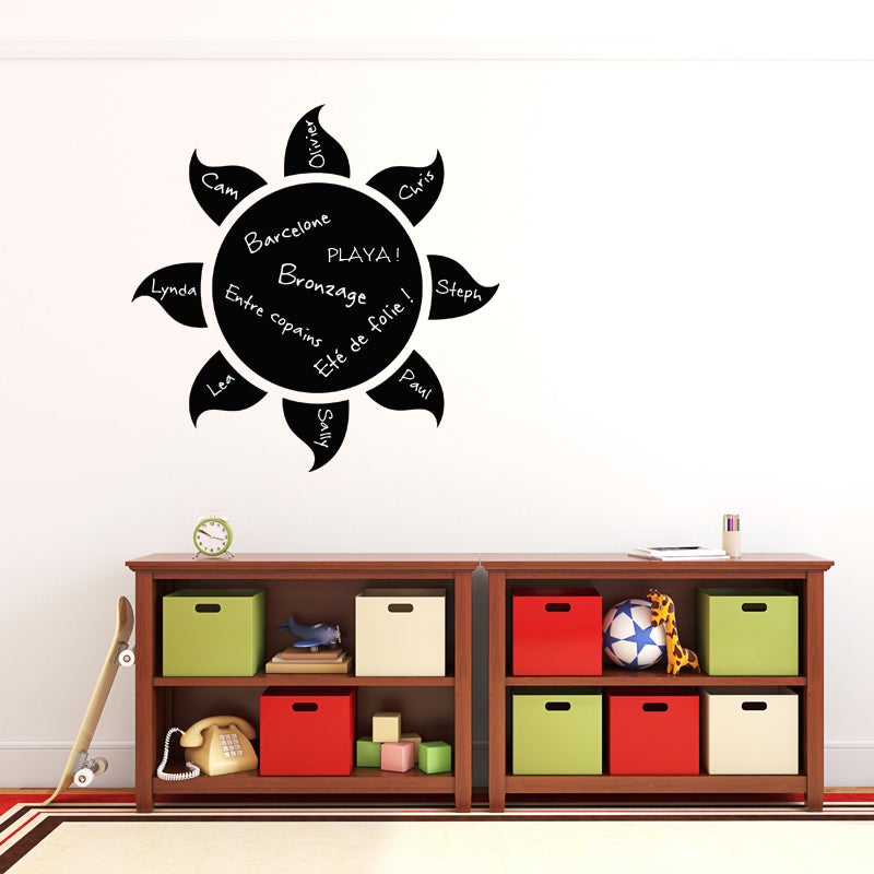 Adesivo ardesia Disegno di Sun - Sticker adesivo - adesivi murali - 55x55cm - 3