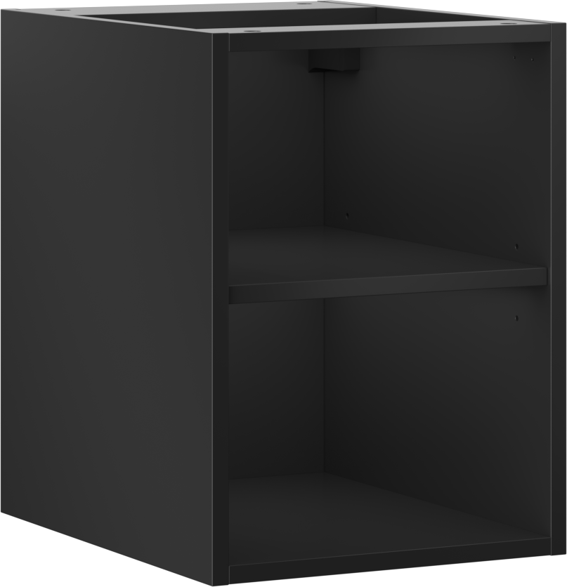 Mexen Box-A szafka otwarta z półką 35 cm, czarna mat - 91AX2-0350-470-0-71