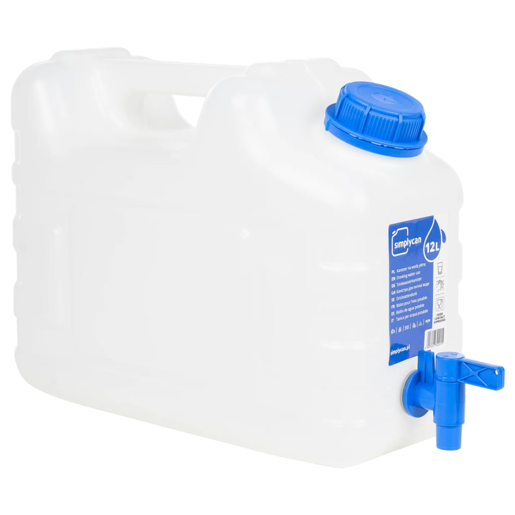 Bidon D'eau 10L Avec Robinet - HILKA - Plastique Alimentaire, Sans BPA, Idéal Pour Le Camping Et La Maison