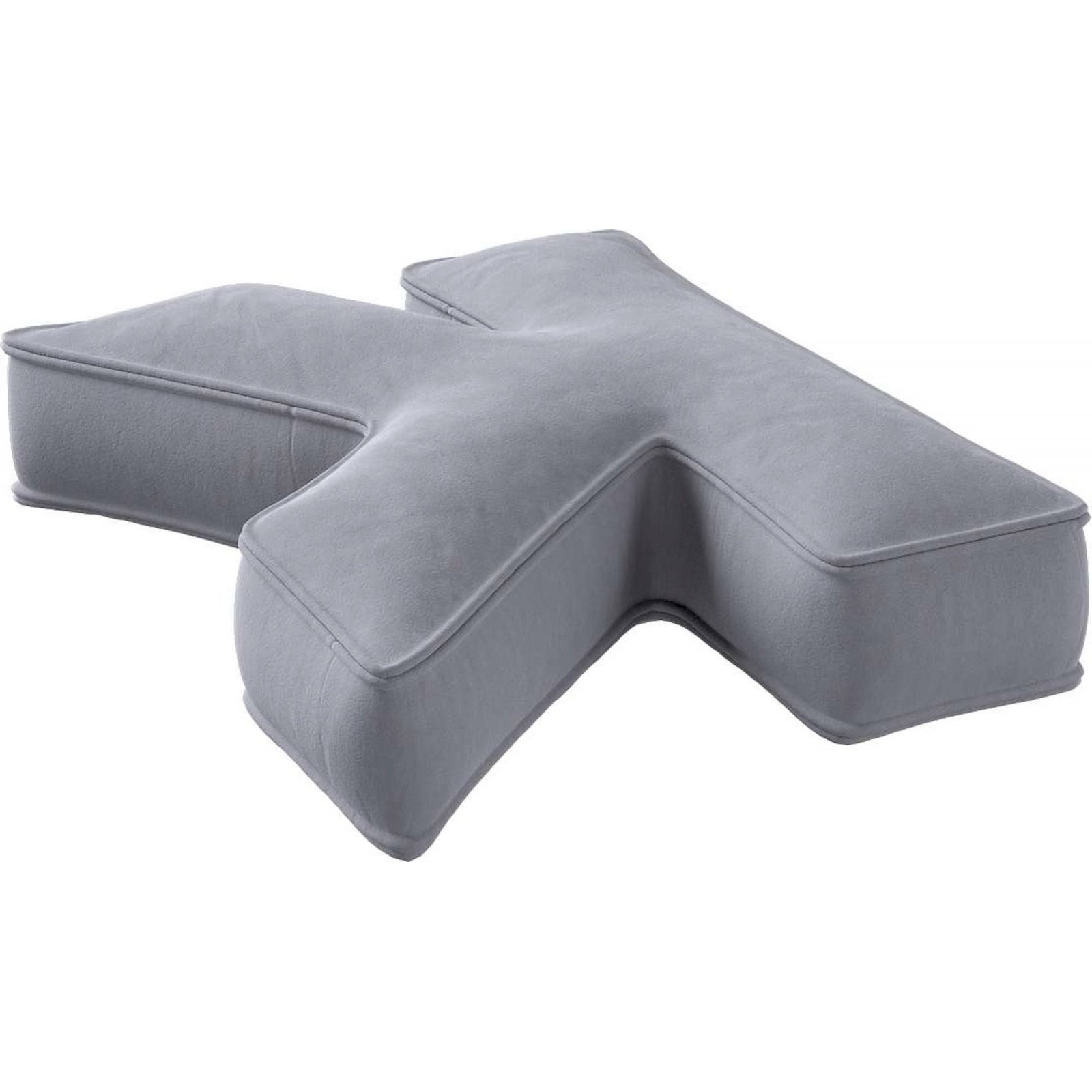 Coussin en velours Lettre K 35 x 10 x 40 cm Gris - 3