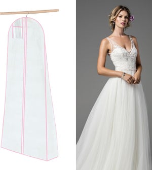 Bolsa para guardar vestidos de novia, 180 x 60 x 20 cm, funda de