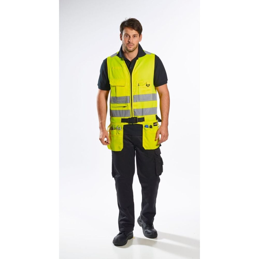 Gilet jaune haute visibilité multipoches Portwest Xenon Jaune L - 3