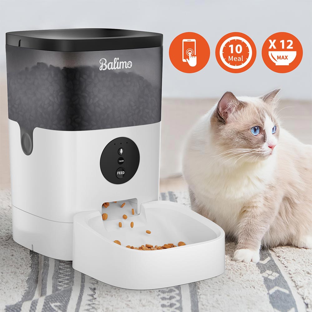 BALIMOPET Distributeur de Croquettes Automatique 4L pour Chats/Chiens WiFi ,avec Contrôle APP, ​Enregistrement Vocal - 6