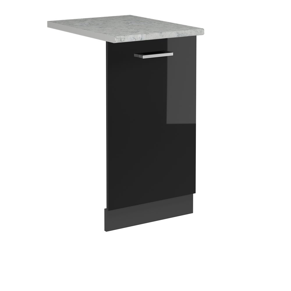 Vicco Panel przedni zmywarki R-Line, Czarny wysoki połysk, 45 cm , BP Marmur