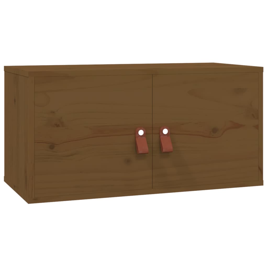 Maison Exclusive - Armarios de pared 2 uds madera pino marrón miel 60x30x30 cm - 3