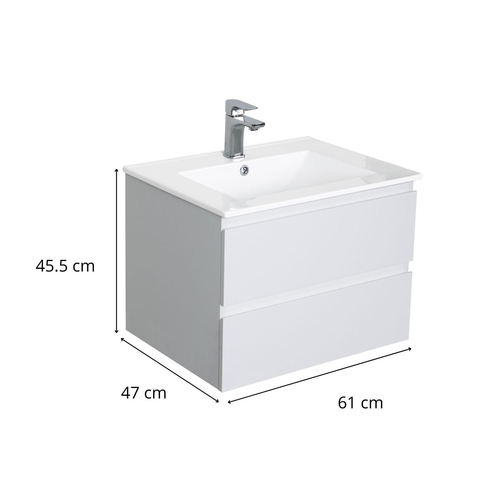 Meuble simple vasque 60cm SORRENTO + vasque - 3