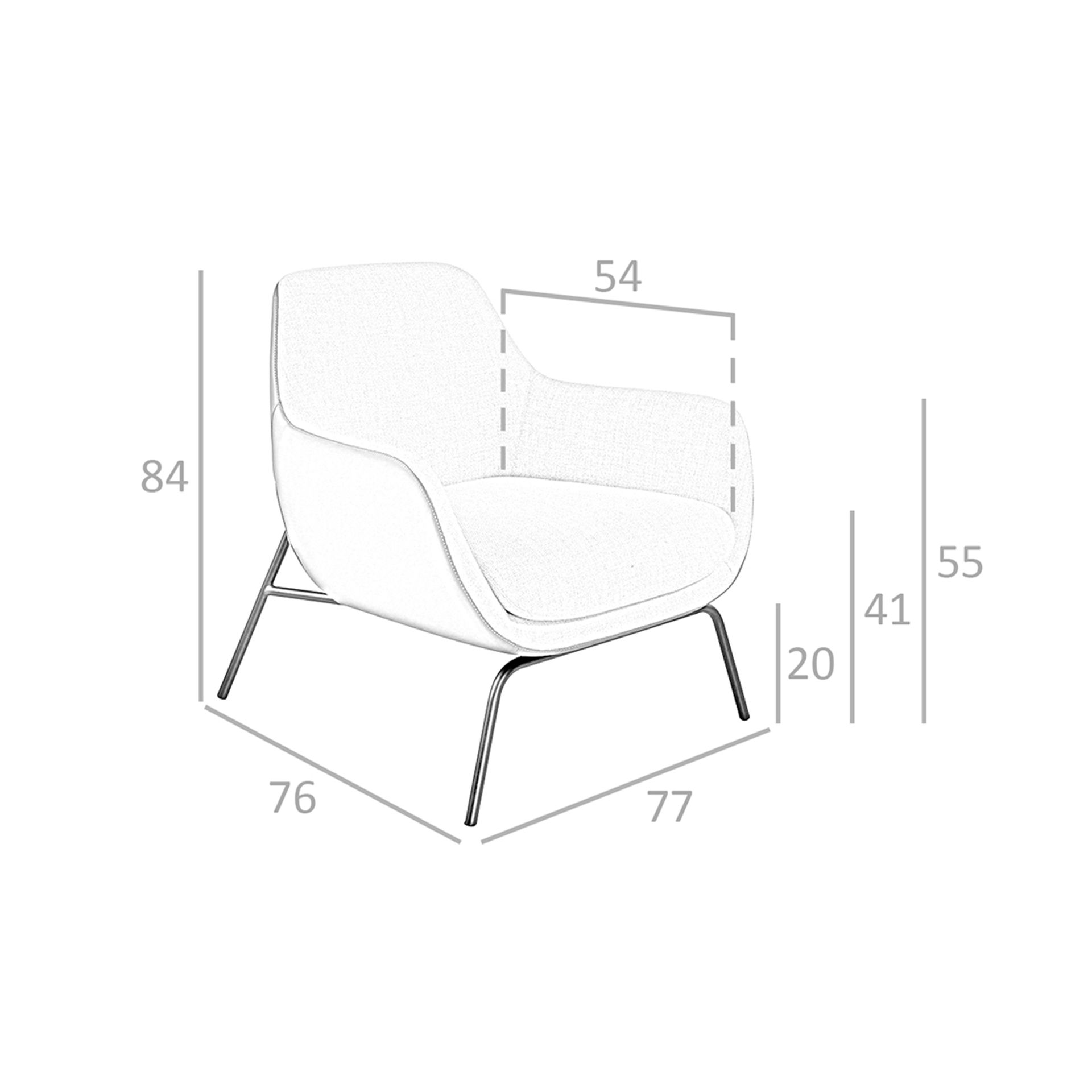 ANGEL CERDA Fauteuil en tissu crème et similicuir marron - 9