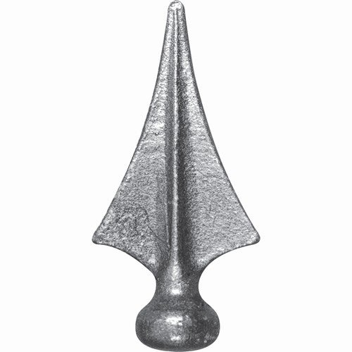 Pointe de lance - Hauteur 110mm Largeur 48mm base ronde pleine Ø25mm - Fer forgé - À souder