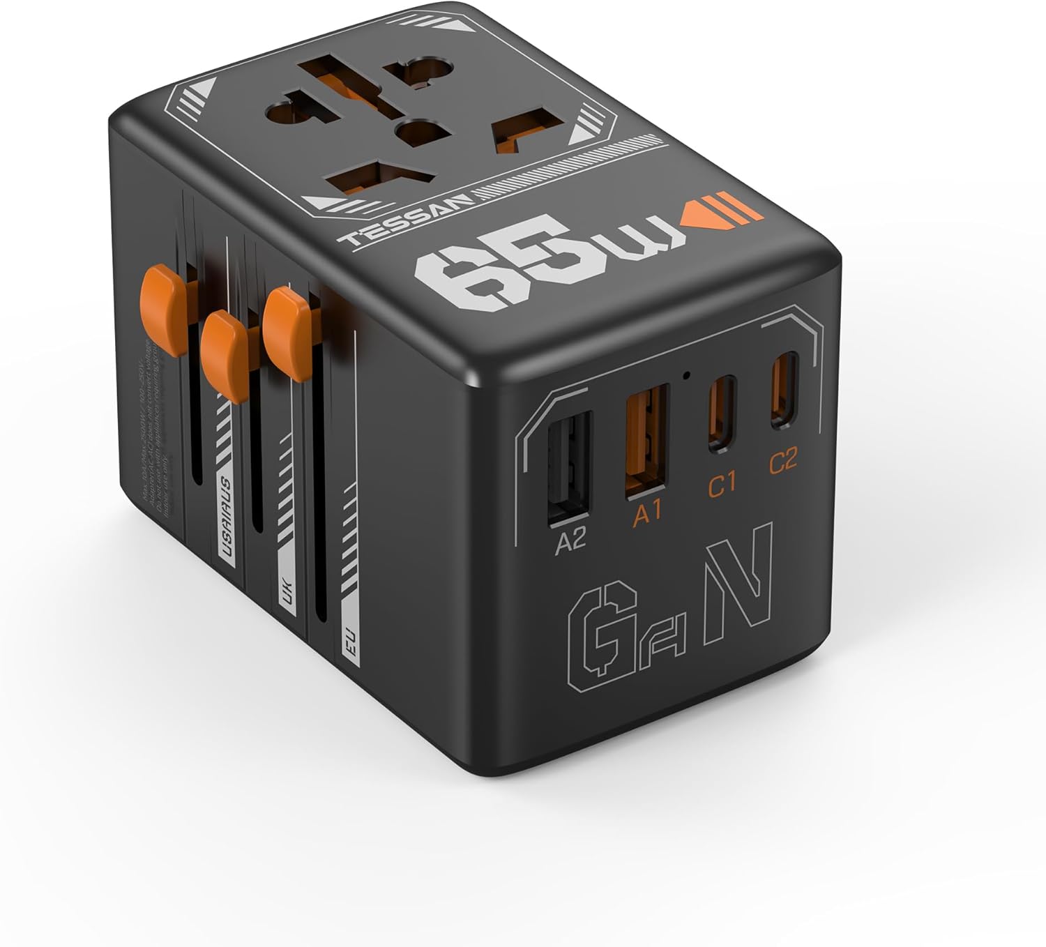 Adaptateur Voyage Universel 2500W - 3 Ports USB-C Et 2 USB-A (neuf)