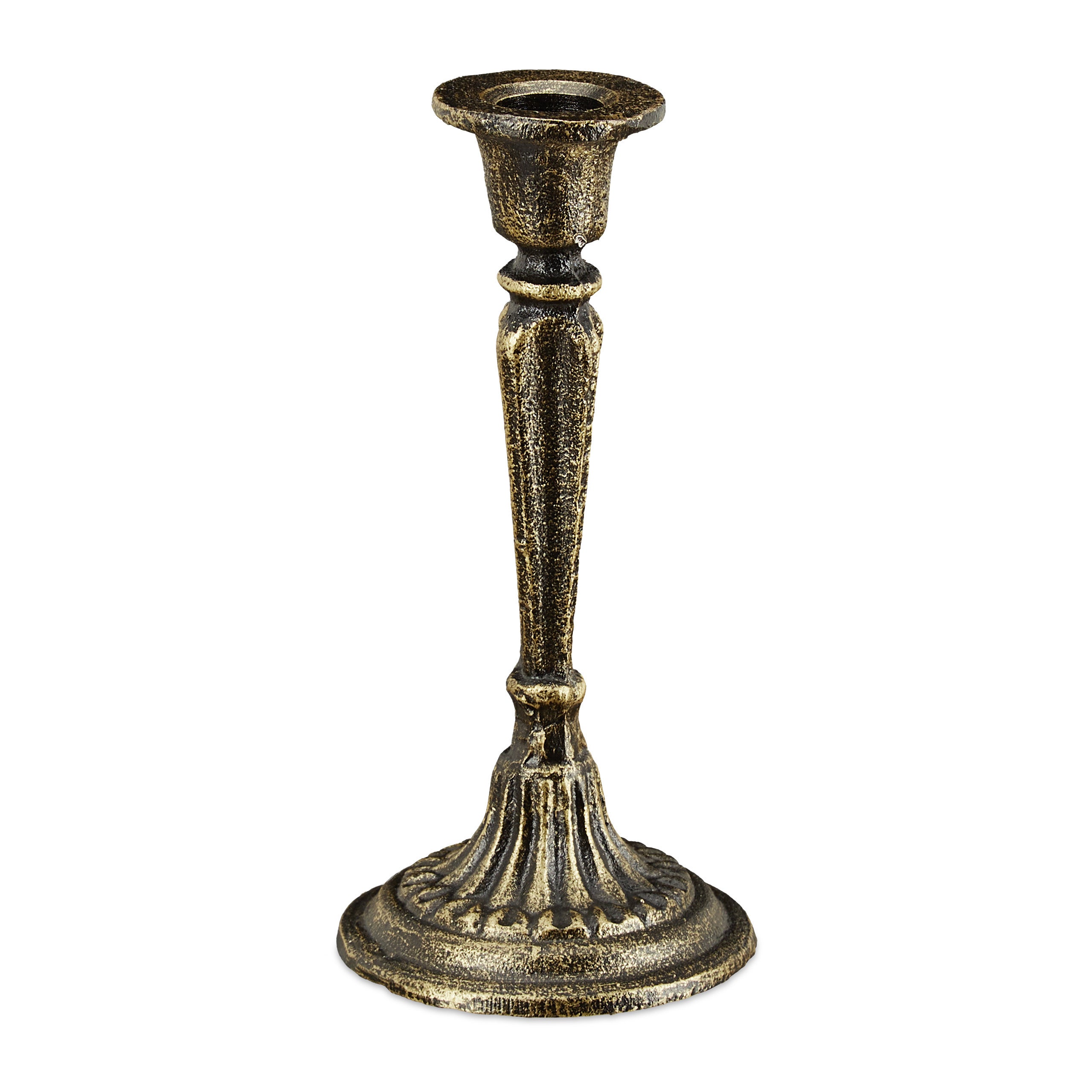 Candelabro Vintage A 5 Bracci In Ghisa - Stile Shabby Chic Bianco, Per Candele E Lumini - Foto 10