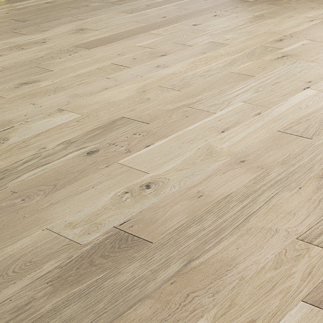 Parquet massif chêne naturel vitrifié M BROCELIANDE, l.14 cm