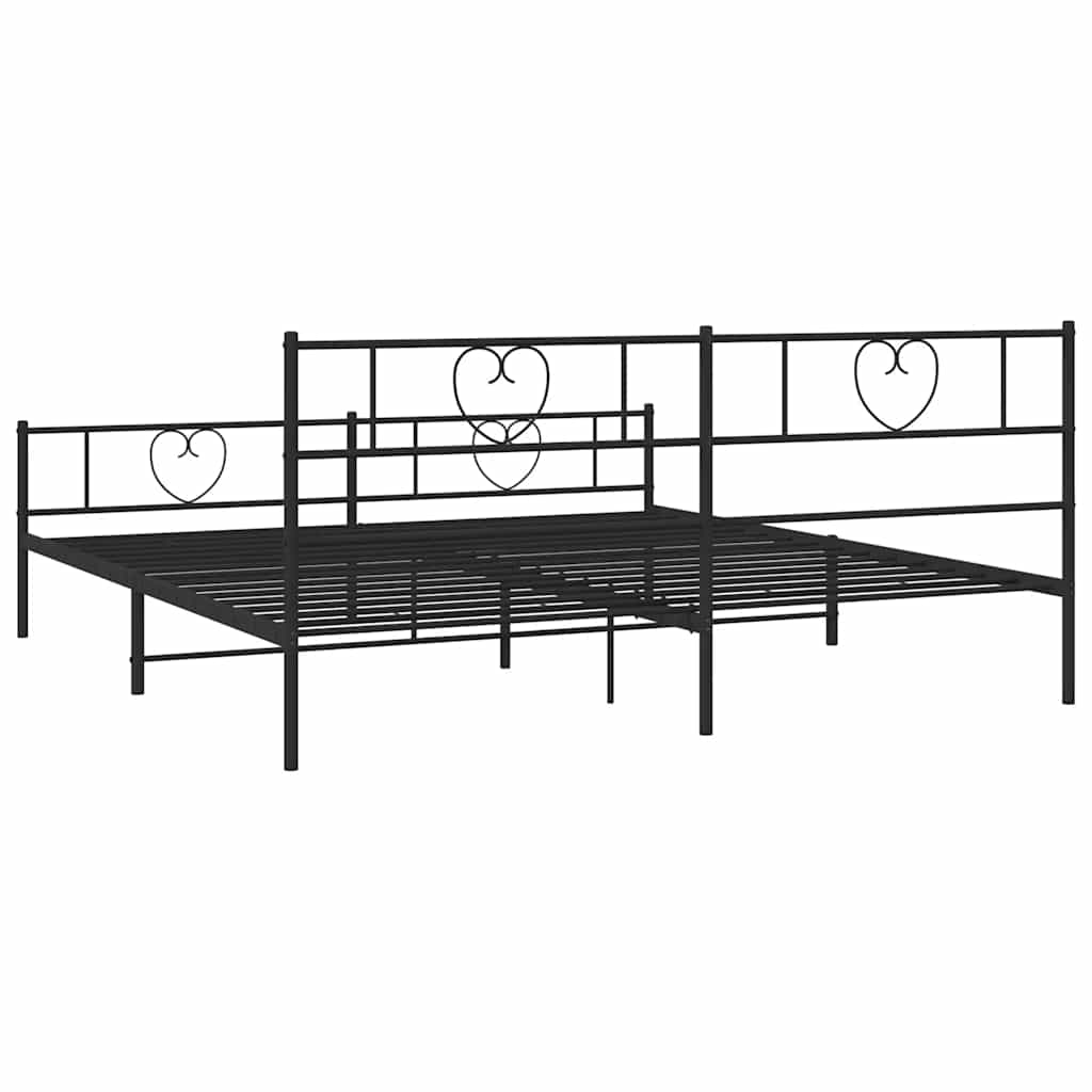 Estructura cama sin colchón con estribo metal negro 193x203 cm vidaXL - 7