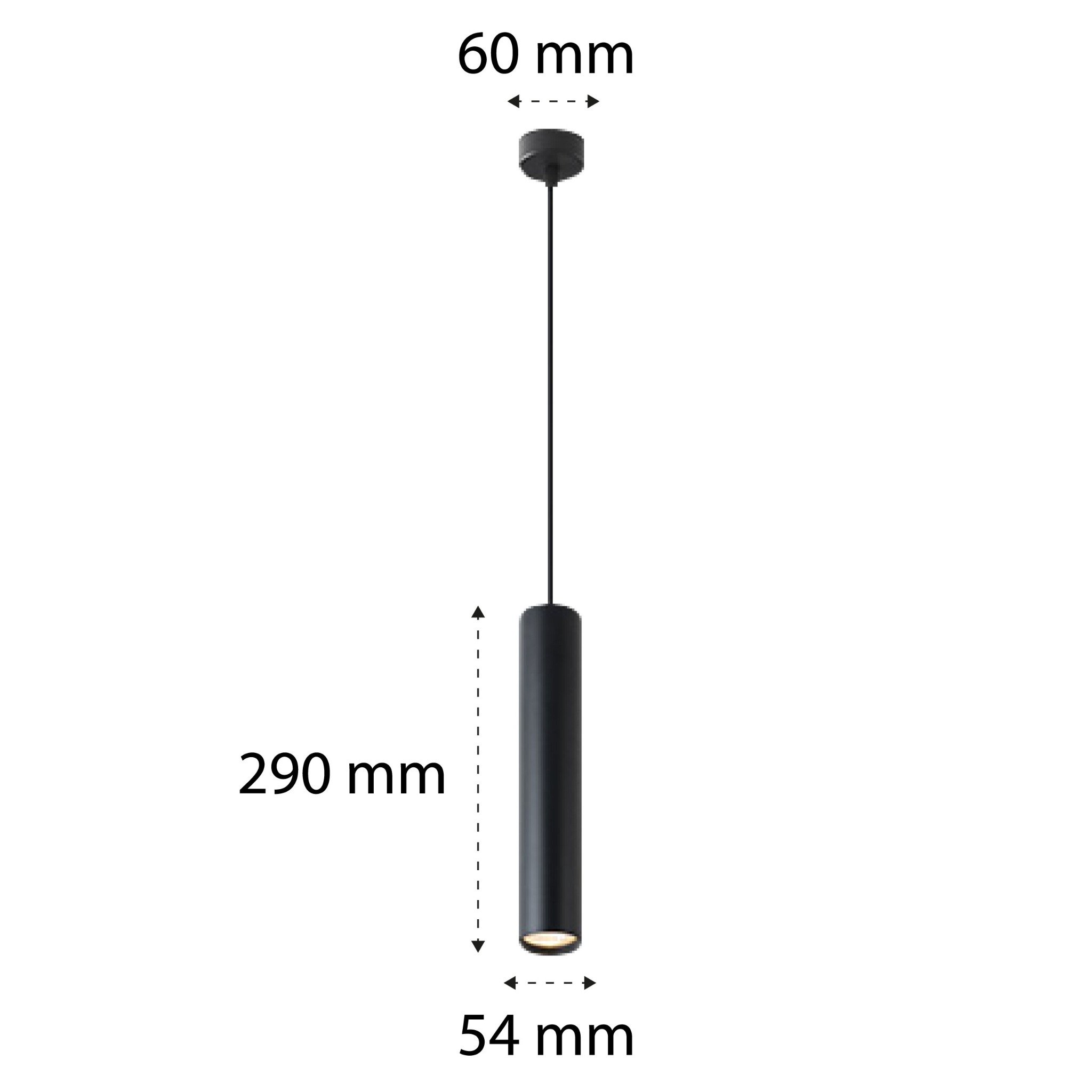 Lampa wisząca Keon LED GU10 131 cm IP20 sufitowa punktowa slim czarna MasterLED - 2