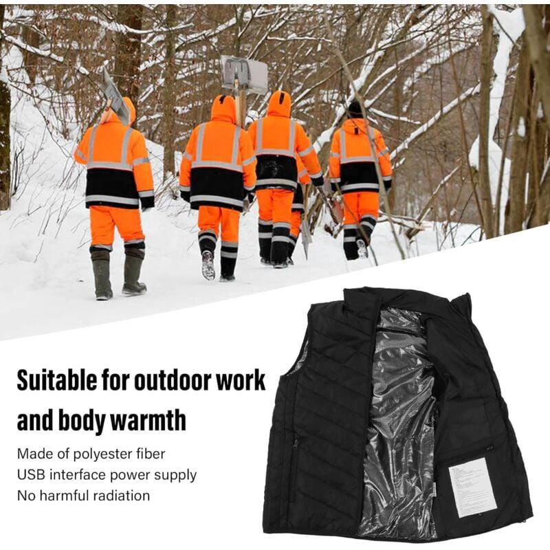 Chaleco calefactable ligero para hombre, chaleco calefactable eléctrico recargable inteligente, chaleco calefactable eléctrico unisex impermeable - 3
