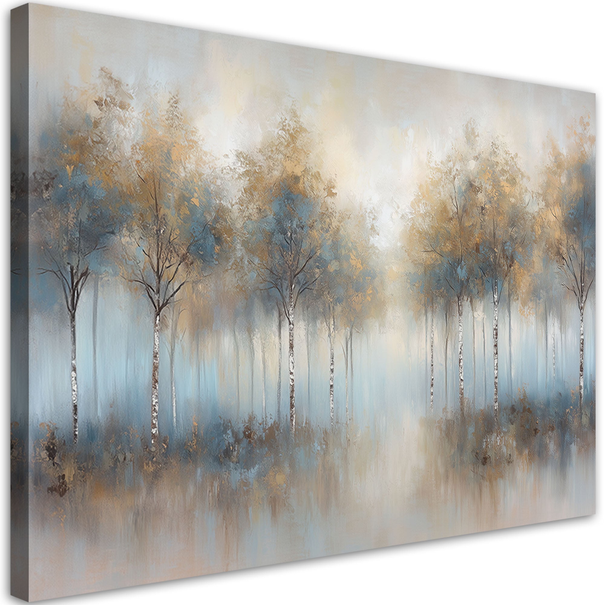 Obraz do salonu sypialni, Drzewa Las we mgle pejzaż 60x40