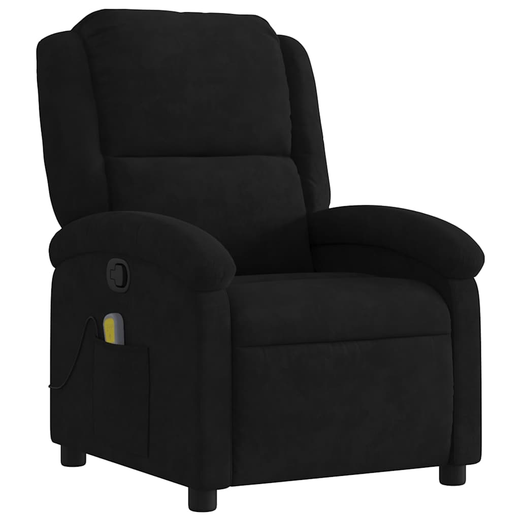 Fauteuil de massage inclinable noir velours vidaXL - 4